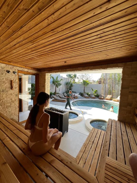 The sauna at Mira